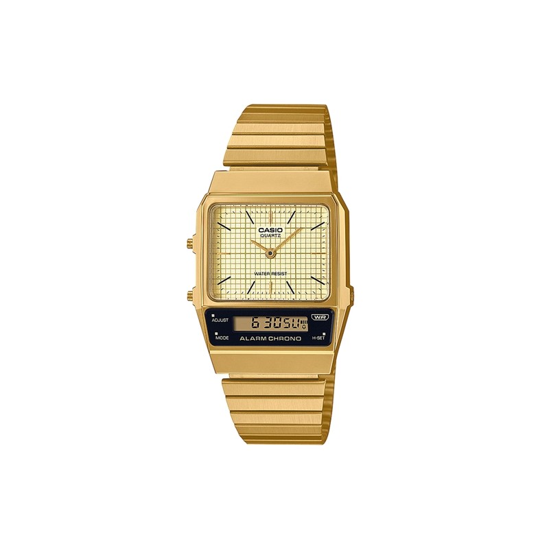 CASIO VINTAGE Mod. EDGY COLLECTION RETRO DIAL - GOLD AQ-800EG-9AEF